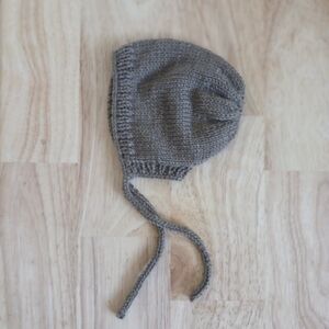 Adorable Knit Baby Bonnet in Brown